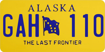 AK license plate GAH110