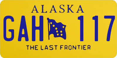 AK license plate GAH117