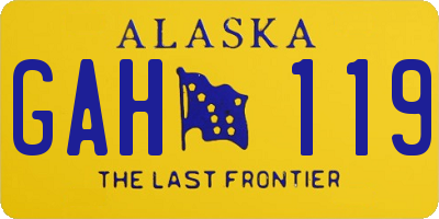 AK license plate GAH119