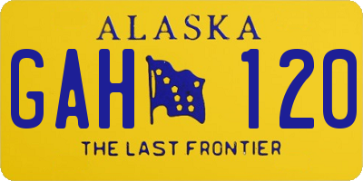 AK license plate GAH120