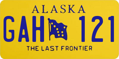 AK license plate GAH121