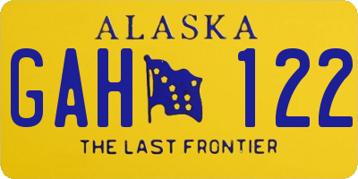 AK license plate GAH122