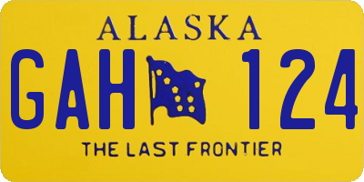 AK license plate GAH124