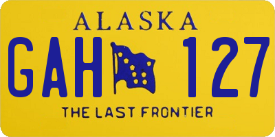 AK license plate GAH127