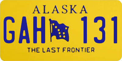 AK license plate GAH131