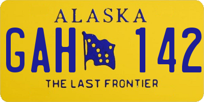 AK license plate GAH142