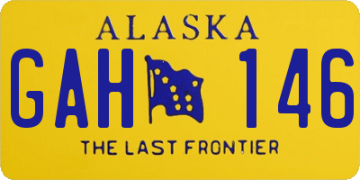 AK license plate GAH146