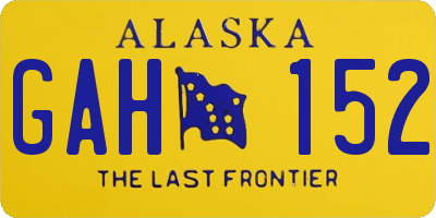 AK license plate GAH152