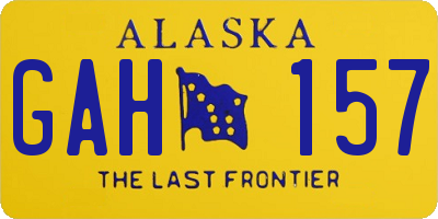 AK license plate GAH157