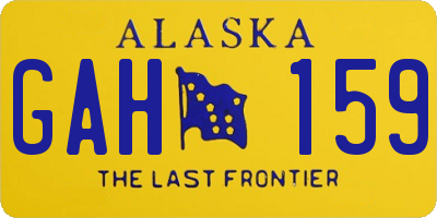 AK license plate GAH159