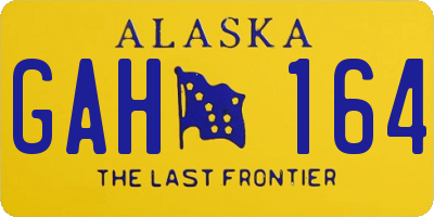 AK license plate GAH164