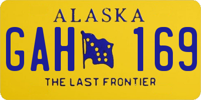 AK license plate GAH169