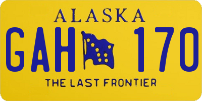 AK license plate GAH170