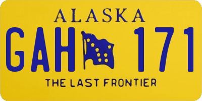 AK license plate GAH171