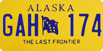 AK license plate GAH174