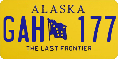 AK license plate GAH177