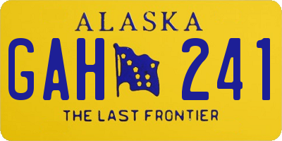 AK license plate GAH241