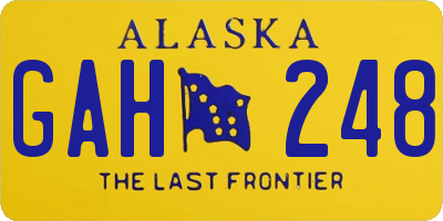 AK license plate GAH248