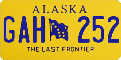 AK license plate GAH252