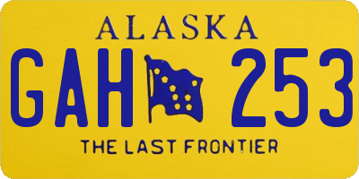 AK license plate GAH253