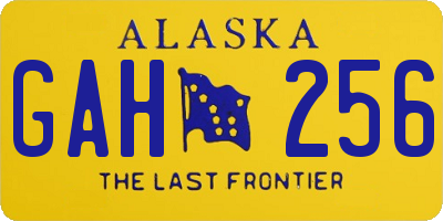 AK license plate GAH256