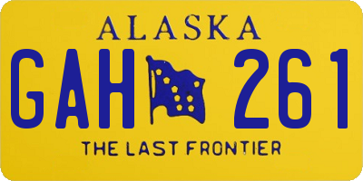 AK license plate GAH261