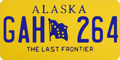 AK license plate GAH264