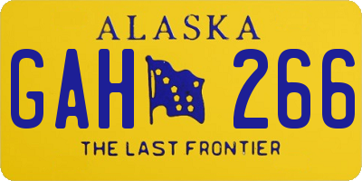 AK license plate GAH266