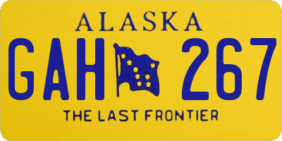 AK license plate GAH267