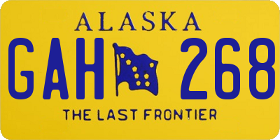 AK license plate GAH268