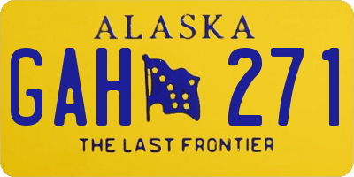 AK license plate GAH271