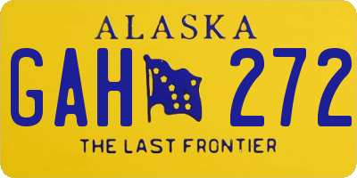 AK license plate GAH272