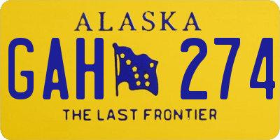 AK license plate GAH274