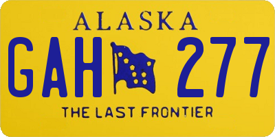 AK license plate GAH277