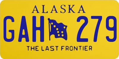 AK license plate GAH279