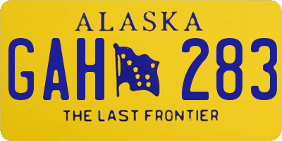 AK license plate GAH283