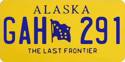 AK license plate GAH291