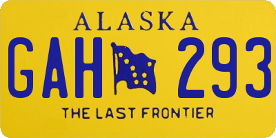 AK license plate GAH293