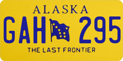 AK license plate GAH295