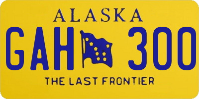 AK license plate GAH300