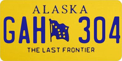 AK license plate GAH304