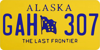 AK license plate GAH307