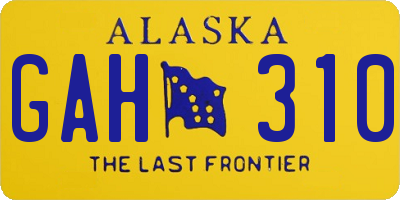 AK license plate GAH310