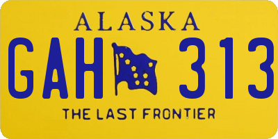 AK license plate GAH313