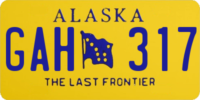 AK license plate GAH317