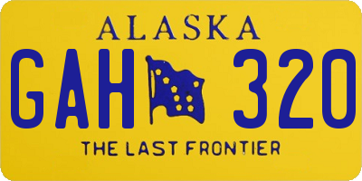 AK license plate GAH320