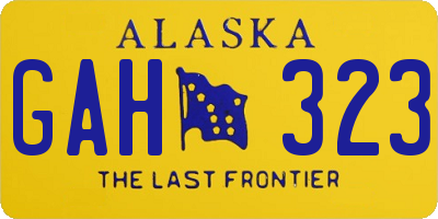 AK license plate GAH323