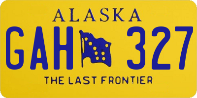 AK license plate GAH327