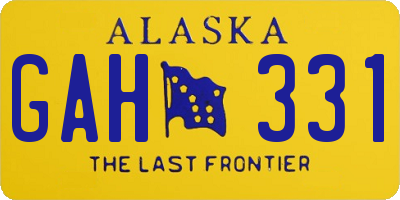 AK license plate GAH331