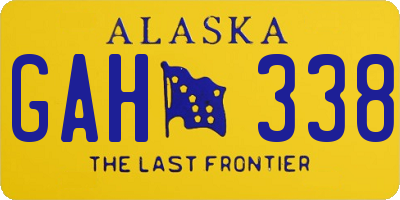 AK license plate GAH338